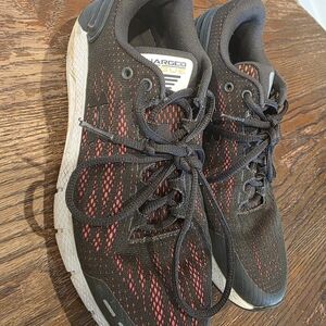 Under Armour Black and Red Women's Knit Sneakers